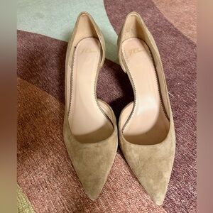 J. Crew Tan Suede heels size 9